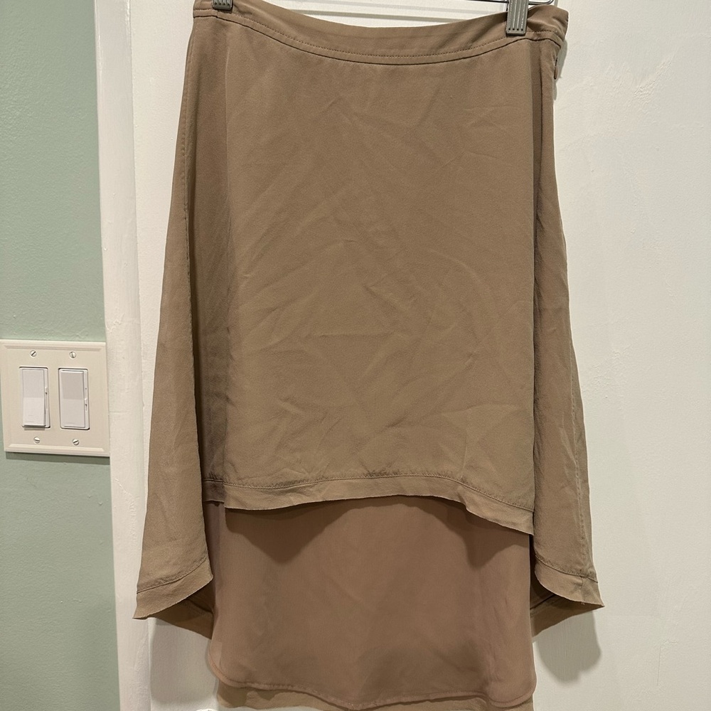 Armani Exchange High-Low Tan Skirt